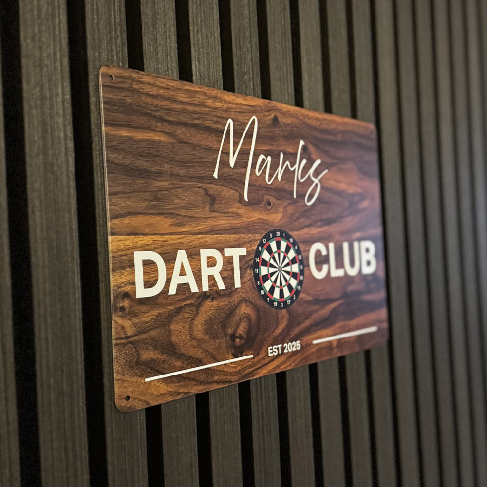 Get Personalised Darts Wall Signs | Tin Metal | 200x300mm