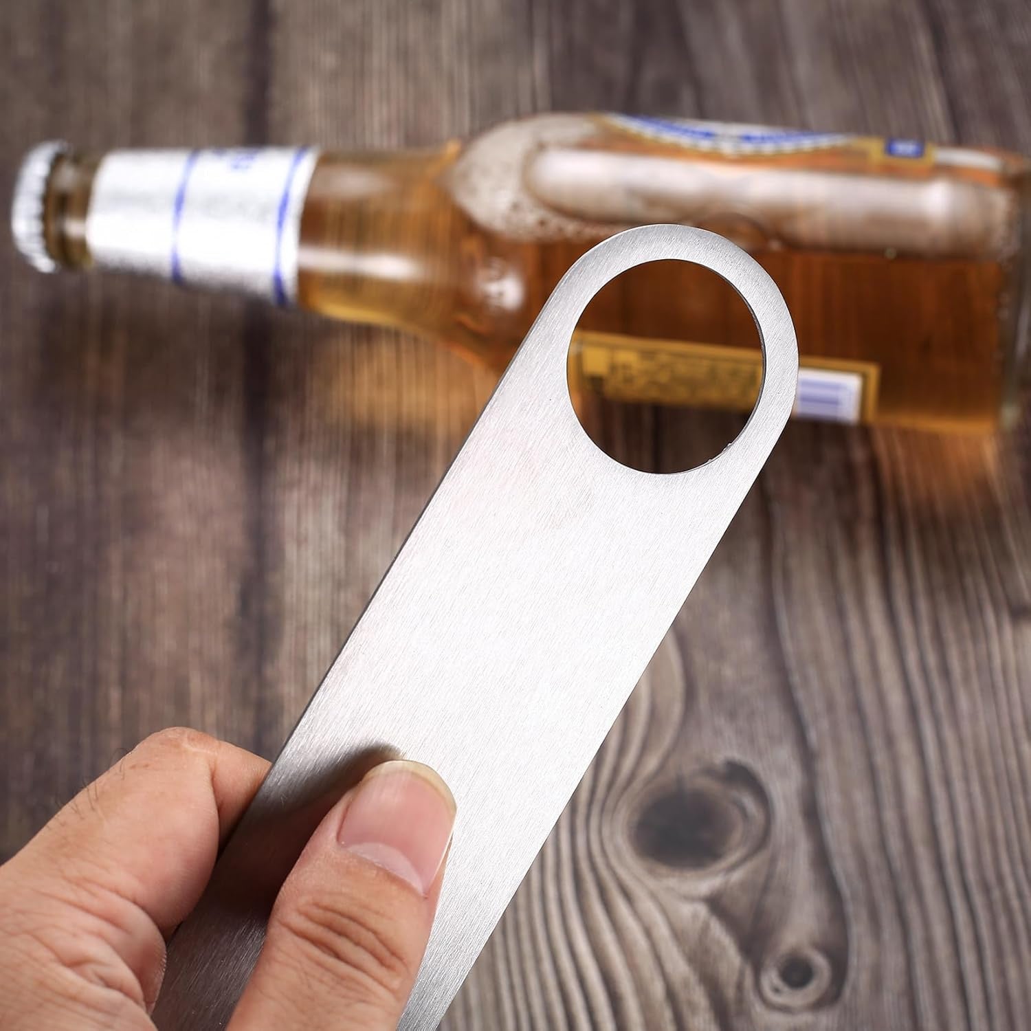 Personalised Stainless Steel Bottle Opener | Heavy Duty Flat Bar Keyring Opener