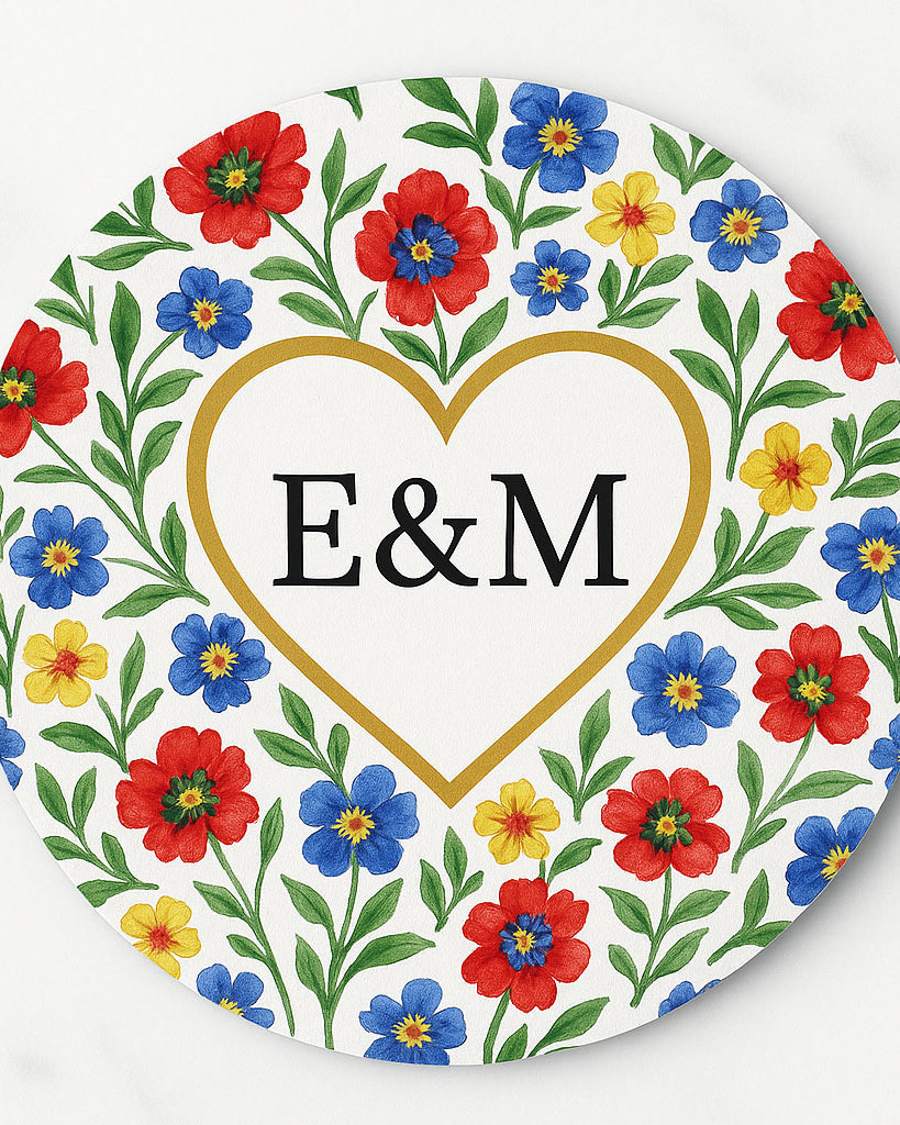 Personalised Ceramic Coasters| Pack of 4 | 4-Inch Custom Round Drink Mats