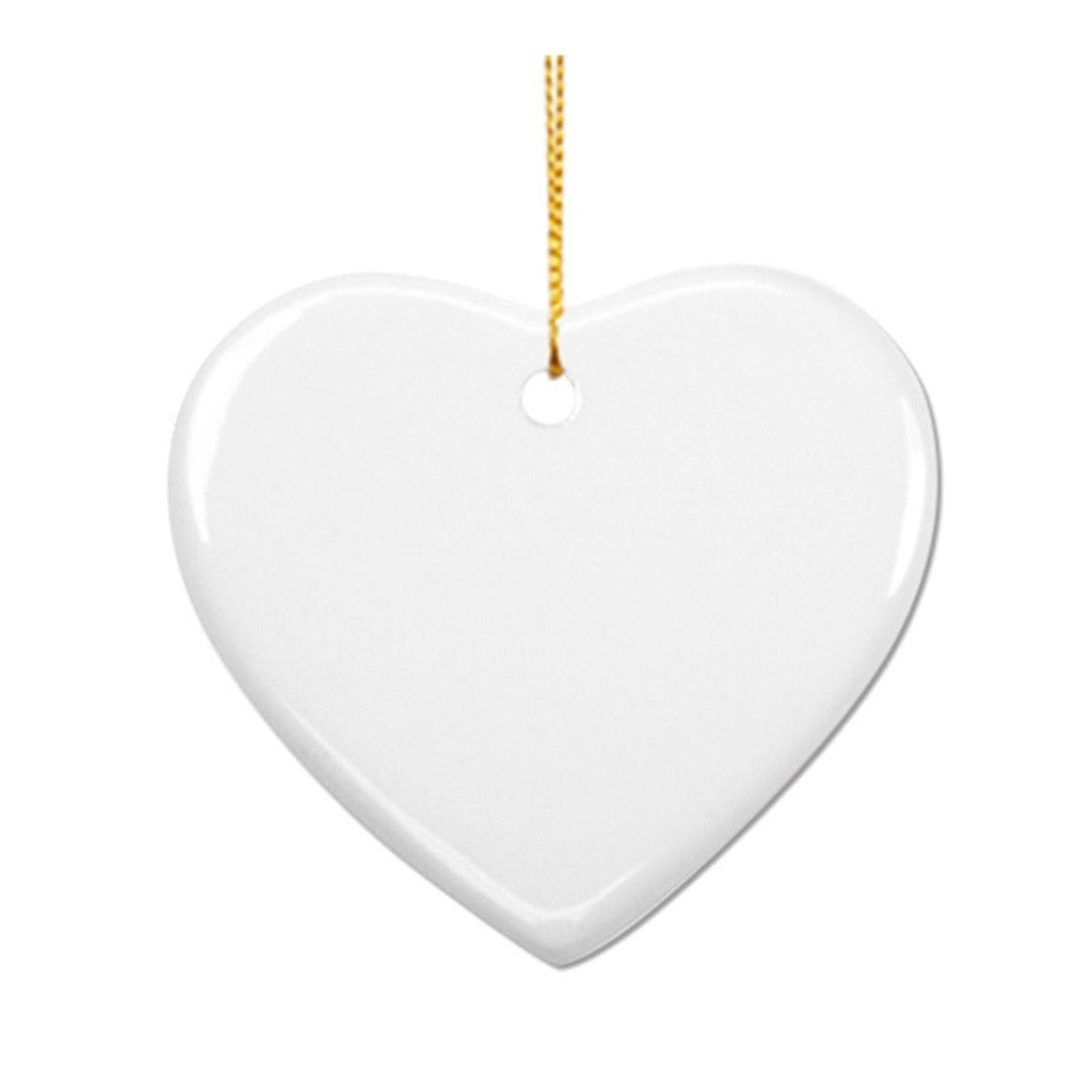 3'' Love Heart Ornament with Ribbon | Glass | Personalised