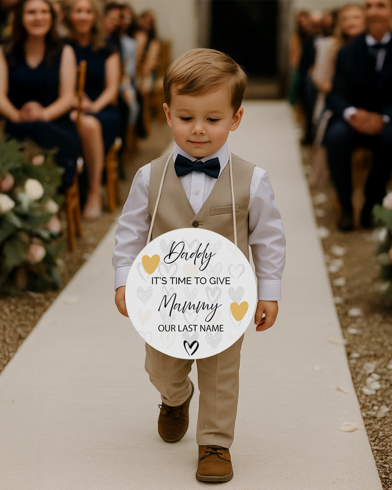 Daddy, It's Time to Give Mammy Our Last Name – Tin Metal Sign