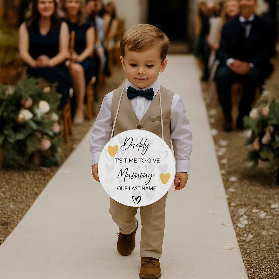 Daddy, It's Time to Give Mammy Our Last Name – Tin Metal Sign