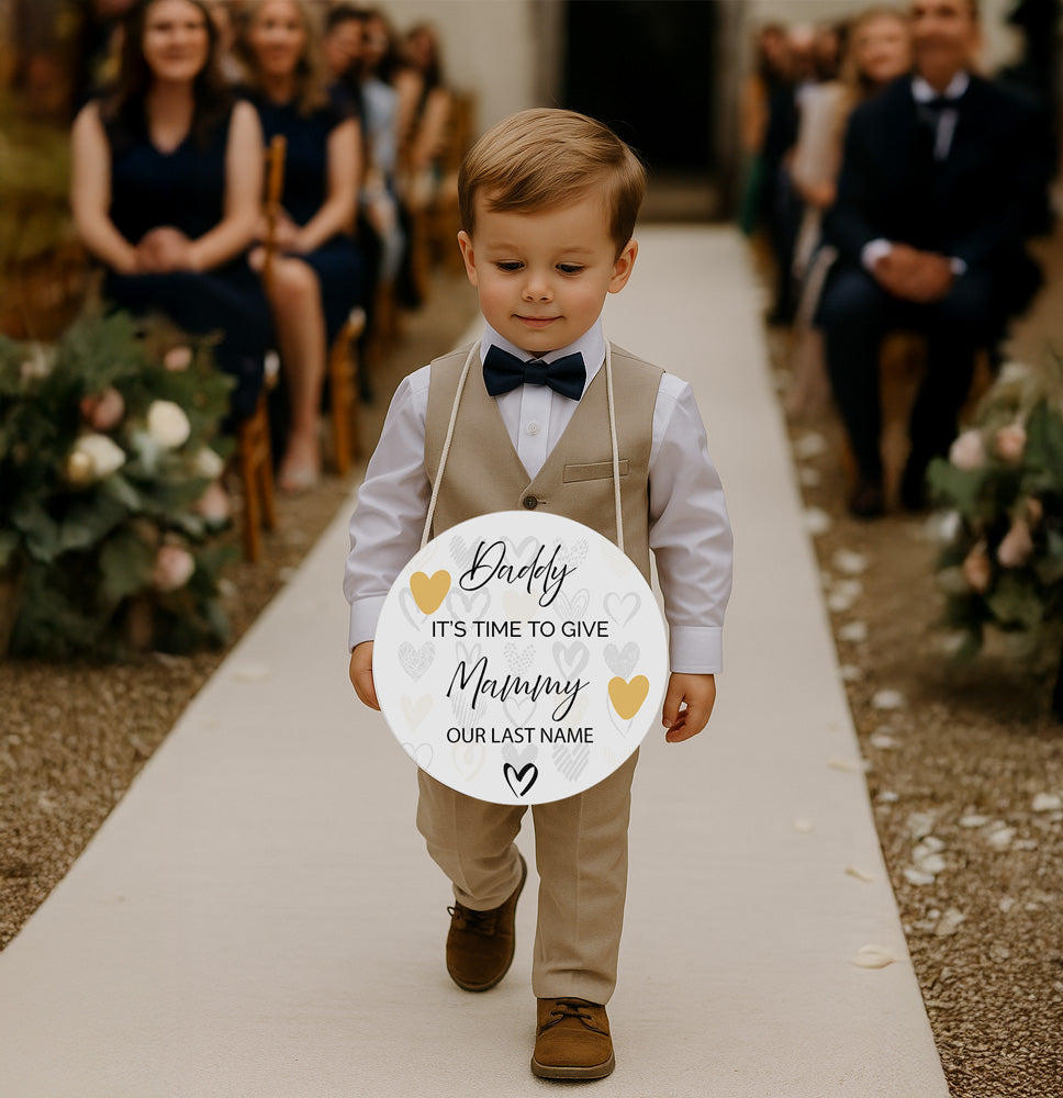 Daddy, It's Time to Give Mammy Our Last Name – Tin Metal Sign