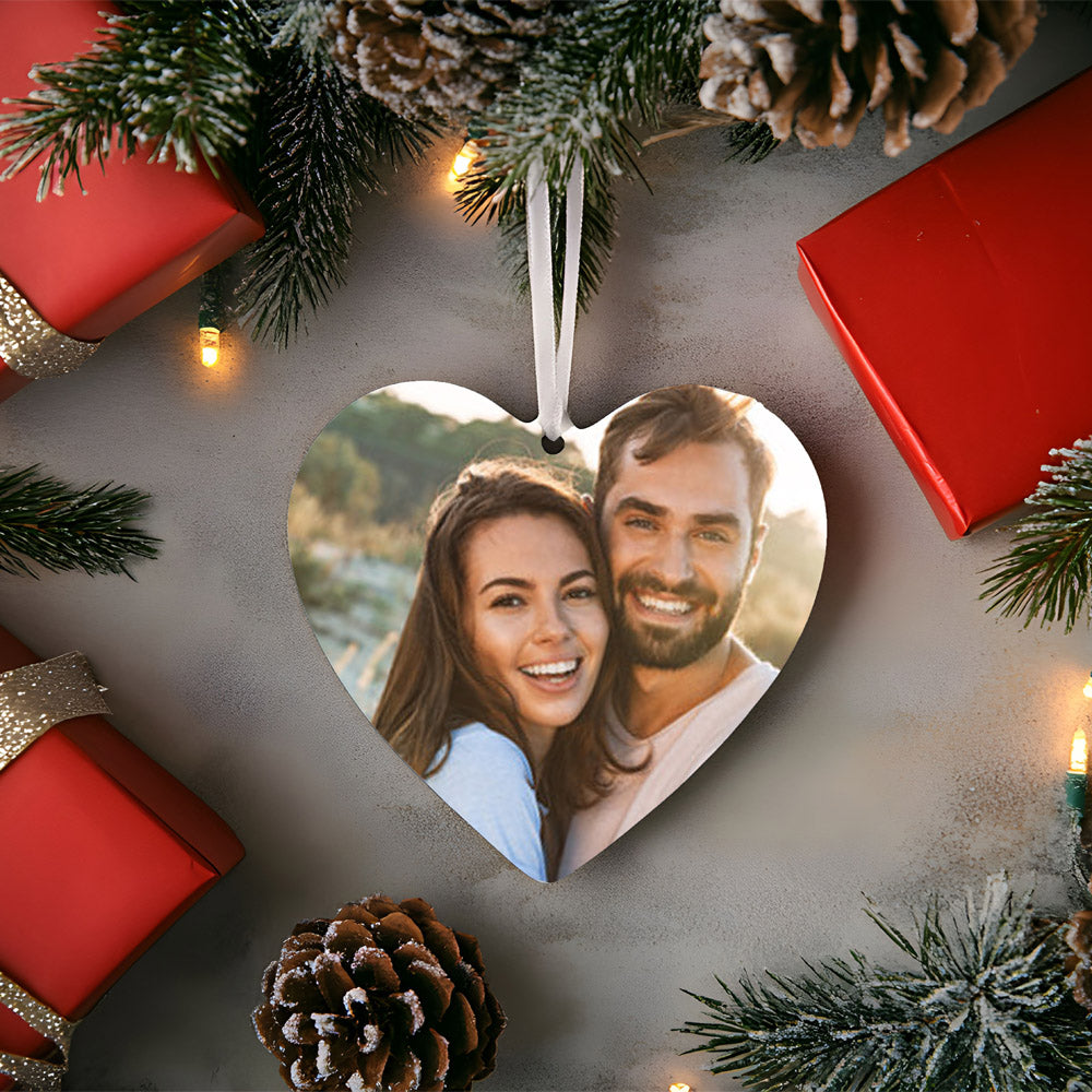 Personalised 3'' Heart Christmas Ornament | Ceramic