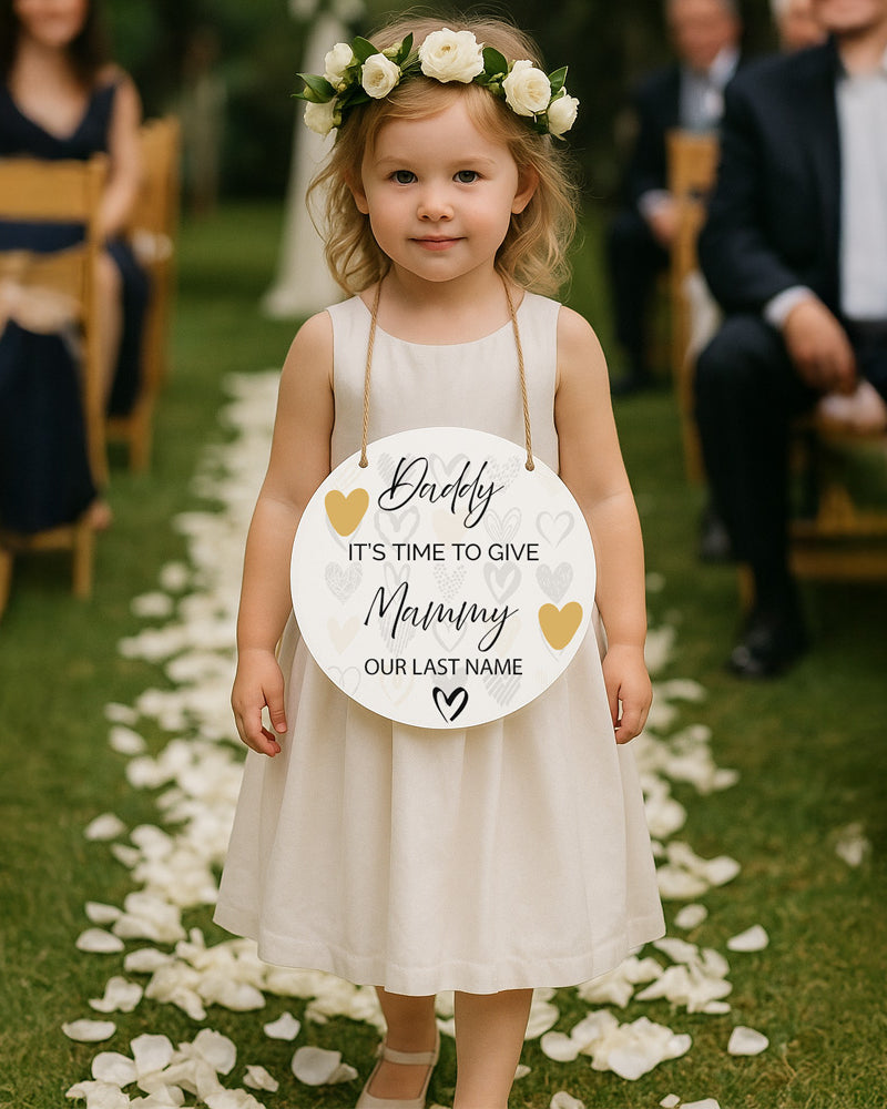 Daddy, It's Time to Give Mammy Our Last Name – Tin Metal Sign