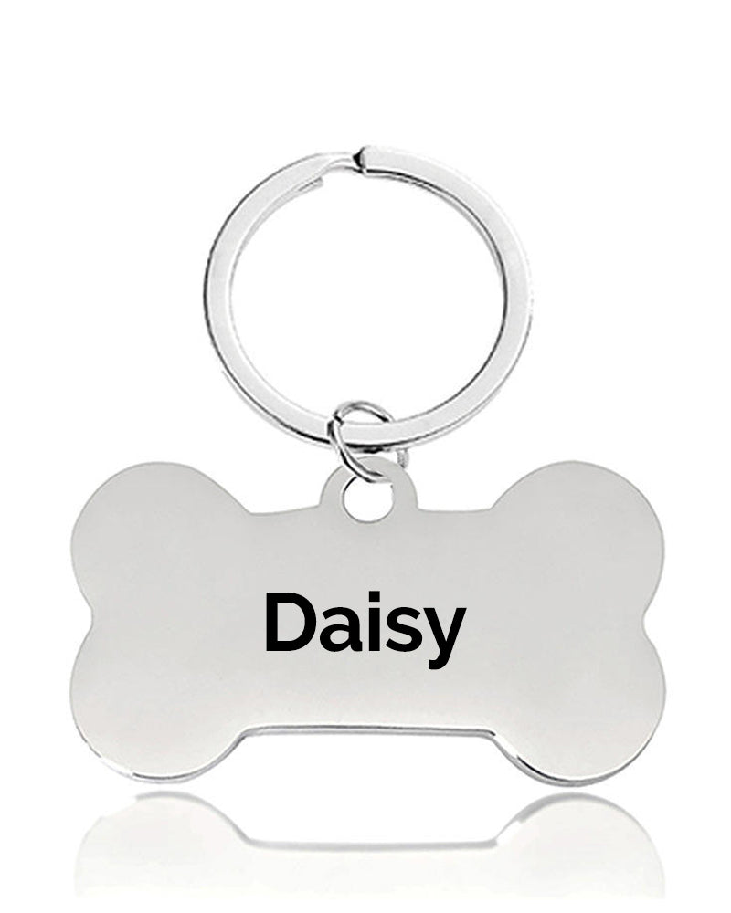 Personalised Pet ID Tag silver Metal