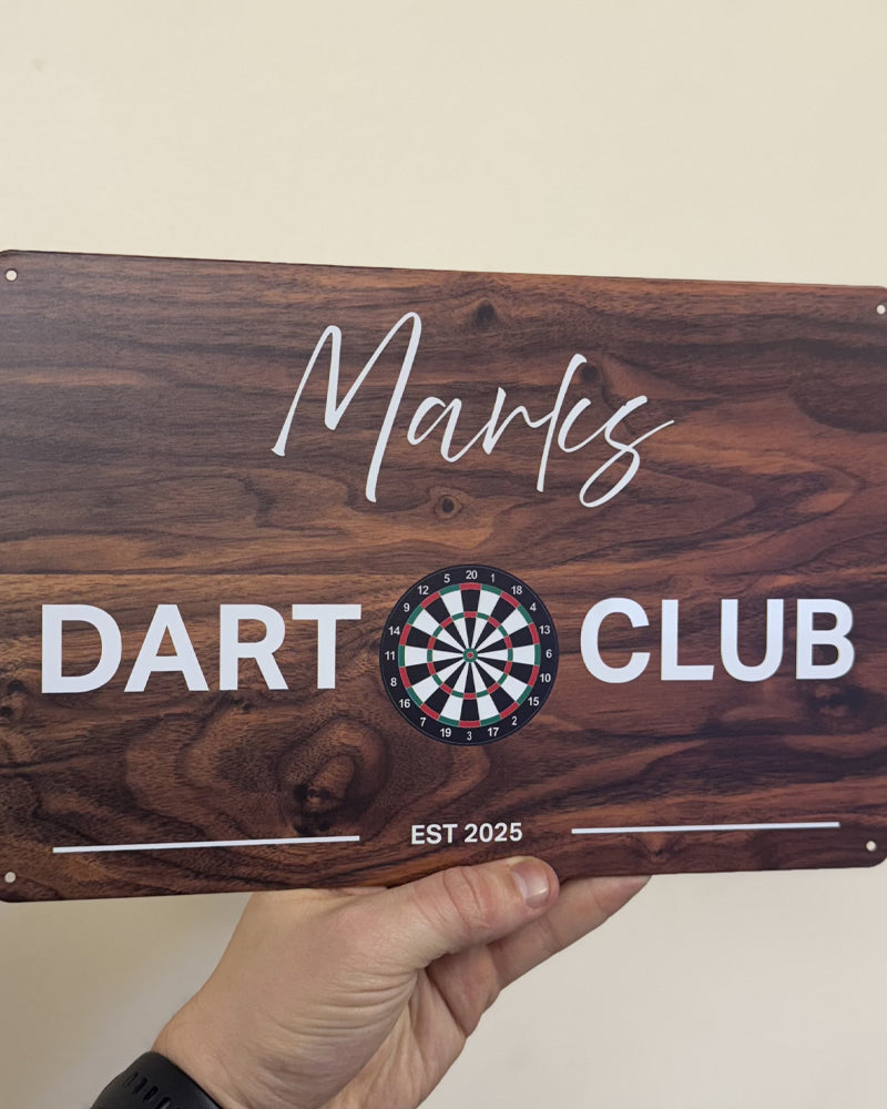Get Personalised Darts Wall Signs | Tin Metal | 200x300mm