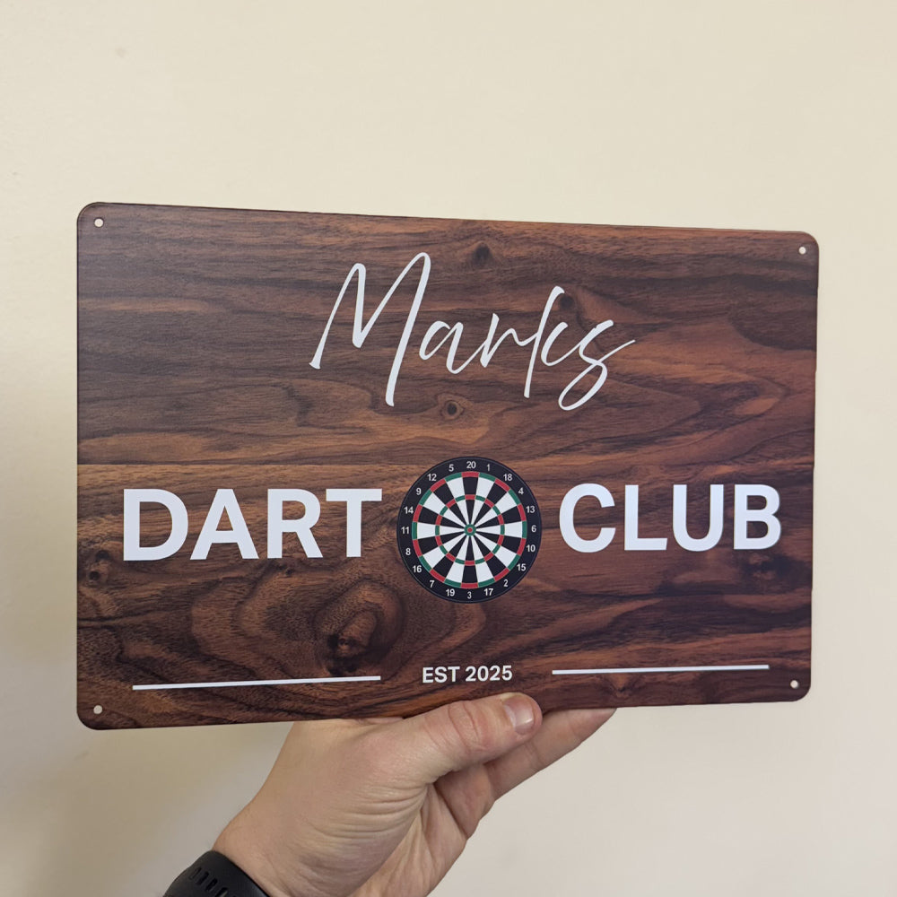 Get Personalised Darts Wall Signs | Tin Metal | 200x300mm