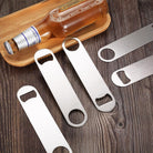 Personalised Stainless Steel Bottle Opener | Heavy Duty Flat Bar Keyring Opener