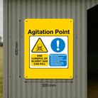 Agitation Point & Slurry Gas Warning Sign – Durable Metal Safety Sign for Irish Farms