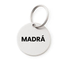Silver personalised 35mm dog tag with laser engraving
