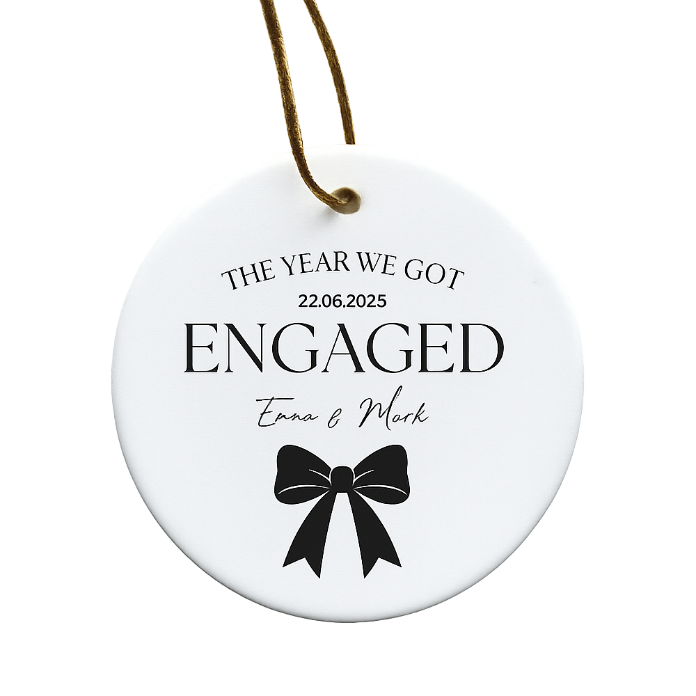 Personalised Engagement Christmas Decoration | The Year We Got Engaged Decoration