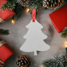 Personalised 3'' Christmas Tree Ornament with Ribbon | MDF Material