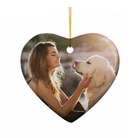 3'' Love Heart Ornament with Ribbon | Glass | Personalised